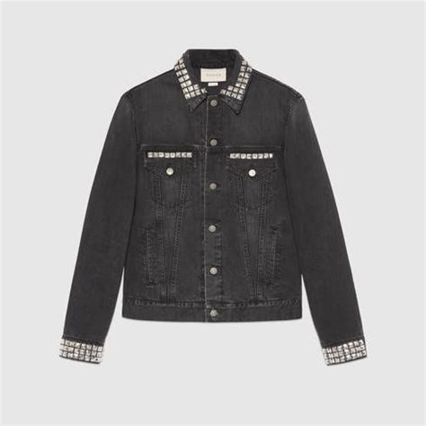 gucci black blazer women|women's Gucci denim jacket.